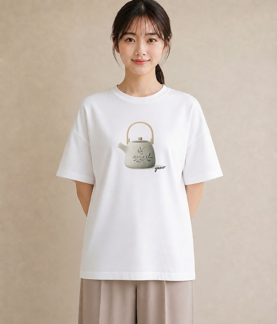 デザインTシャツ レディース ハーブティー 食べ物 フード イラスト 韓国風 春コーデ 姉妹 白T YMAZO