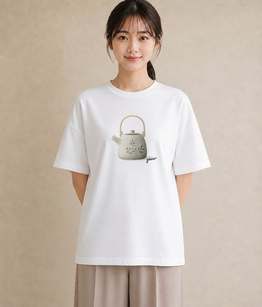 デザインTシャツ レディース ハーブティー 食べ物 フード イラスト 韓国風 春コーデ 姉妹 白T YMAZO
