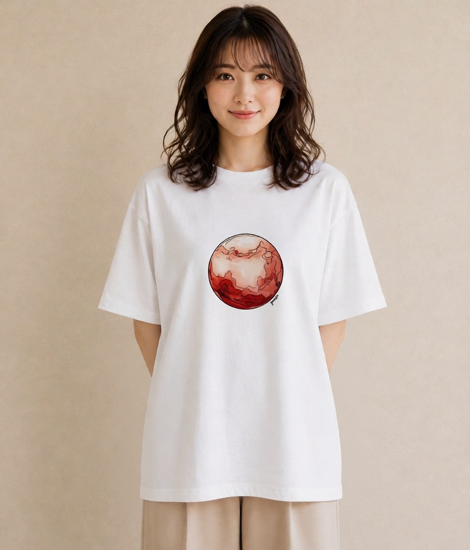 半袖Tシャツ レディース 魚座 星空 宇宙 イラスト ゆるコーデ ホワイトデー 春服 白T YMAZO