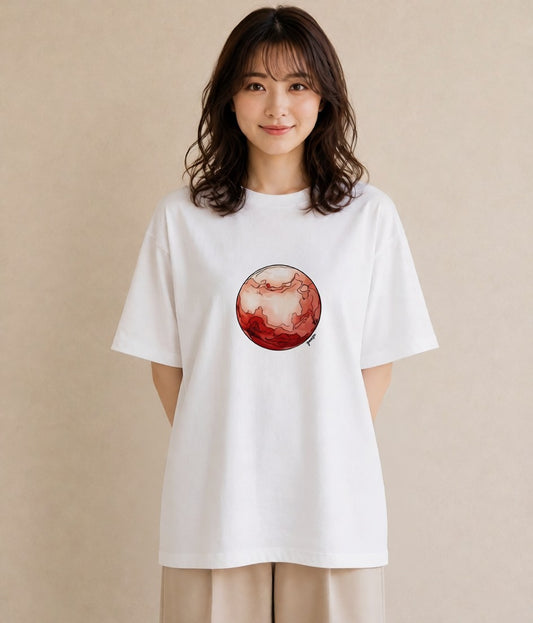 半袖Tシャツ レディース 魚座 星空 宇宙 イラスト ゆるコーデ ホワイトデー 春服 白T YMAZO
