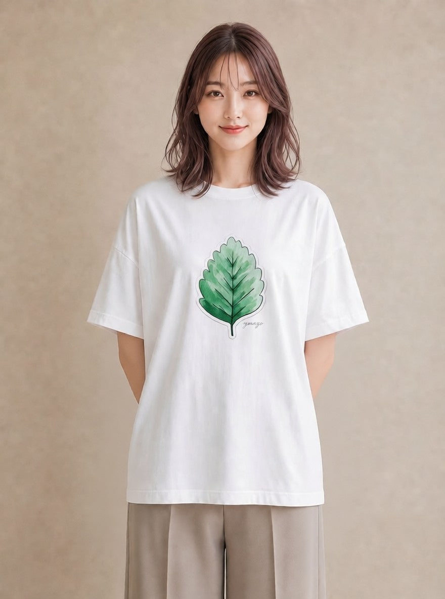 Tシャツ レディース ハーブティー 食べ物 フード イラスト きれいめカジュアル 姉妹 送別ギフト 白T YMAZO