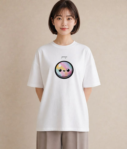 半袖Tシャツ レディース わたあめ 食べ物 フード イラスト ラフカジュアル 女子会 お揃い 白T YMAZO