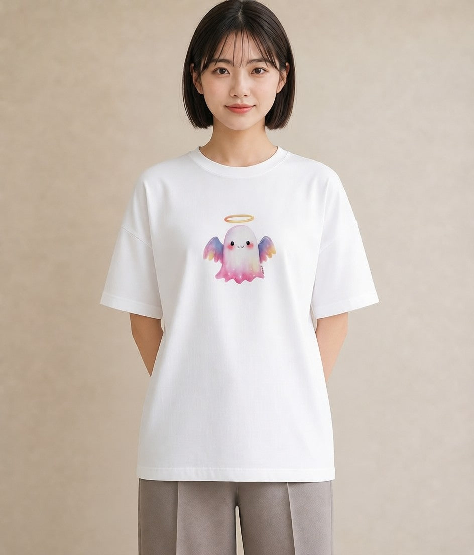 デザインTシャツ レディース わたあめ 食べ物 フード イラスト カジュアル 旅行 母娘コーデ 白T YMAZO
