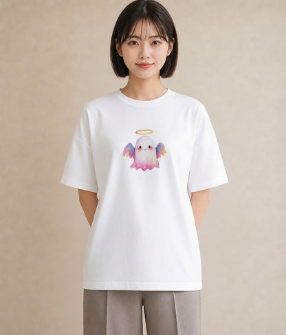デザインTシャツ レディース わたあめ 食べ物 フード イラスト カジュアル 旅行 母娘コーデ 白T YMAZO