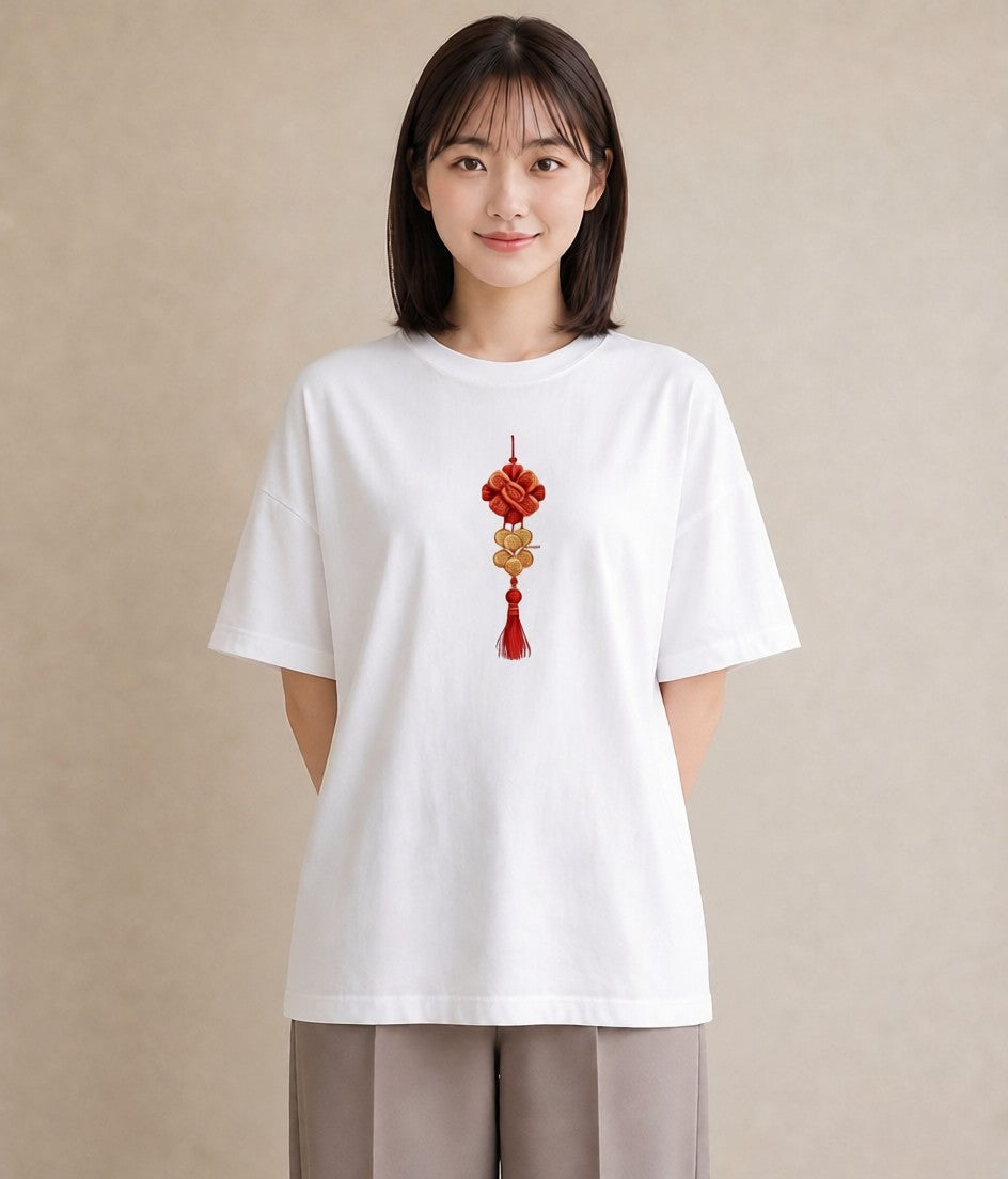 プリントTシャツ レディース 風鈴 ガラス 夏 ナチュラル アンティーク イラスト ラフカジュアル ビーチ デイリーウェア 白T YMAZO