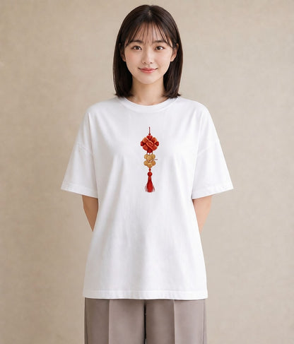 プリントTシャツ レディース 風鈴 ガラス 夏 ナチュラル アンティーク イラスト ラフカジュアル ビーチ デイリーウェア 白T YMAZO