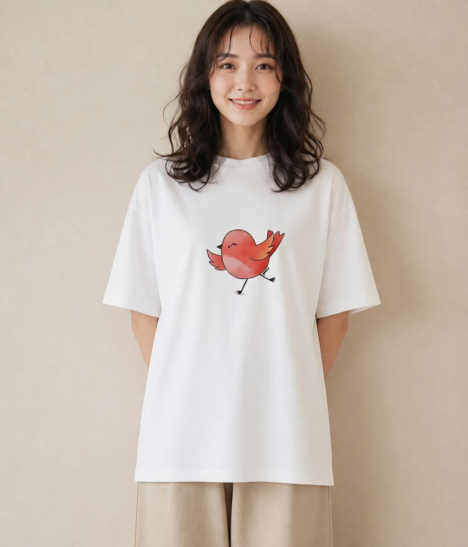 グラフィックTシャツ レディース ひよこ 動物 アニマル イラスト 普段使い 女性向けギフト 散歩 白T YMAZO