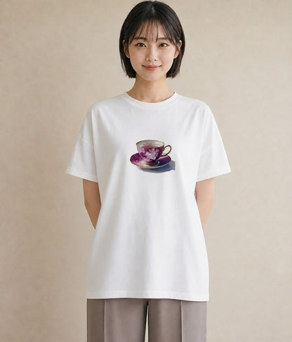 プリントTシャツ レディース 紅茶 食べ物 フード イラスト シック お揃い 親子 白T YMAZO