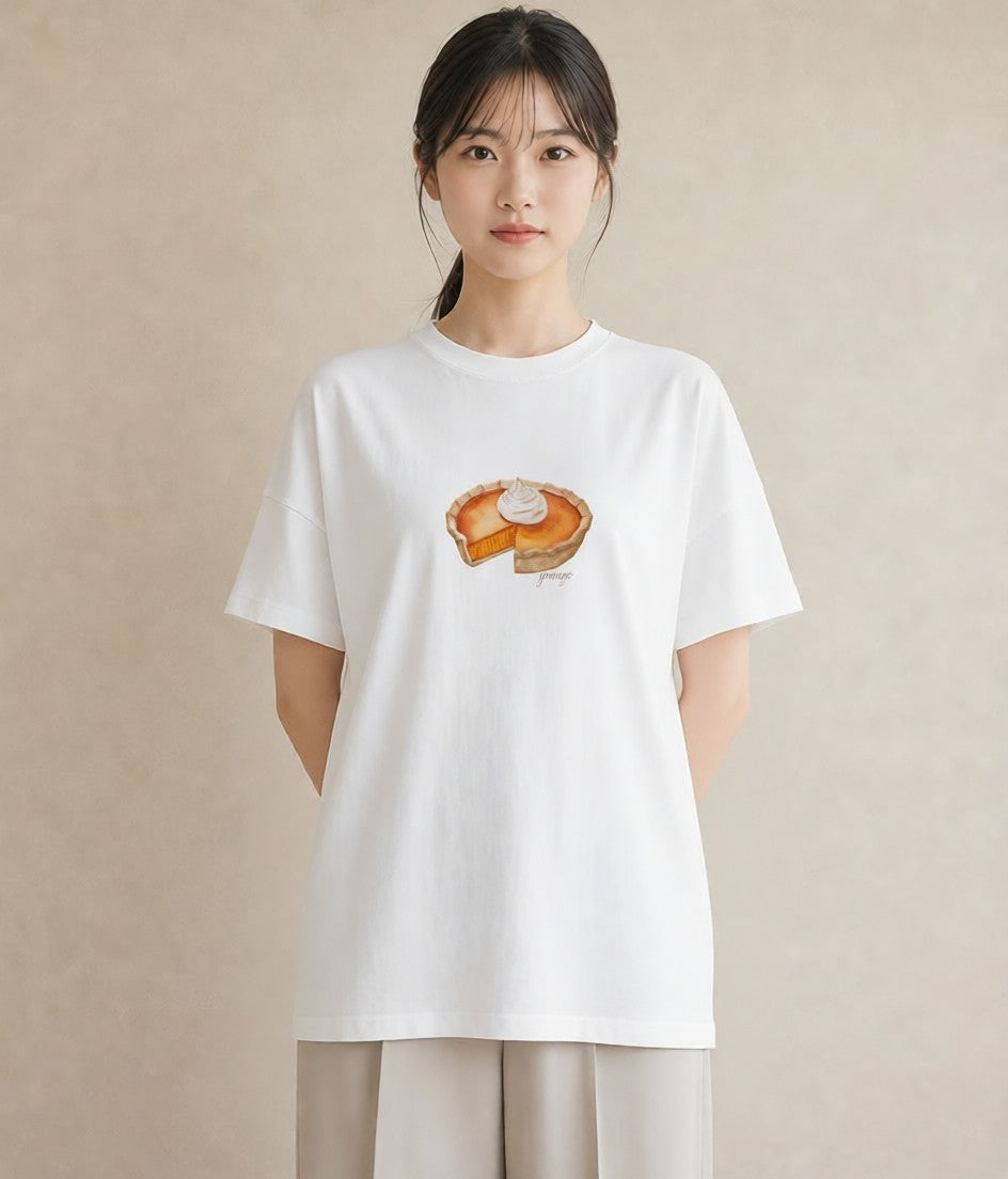 プリントTシャツ レディース パン 食べ物 フード イラスト ヴィンテージ風 部屋着 女性向けギフト 白T YMAZO