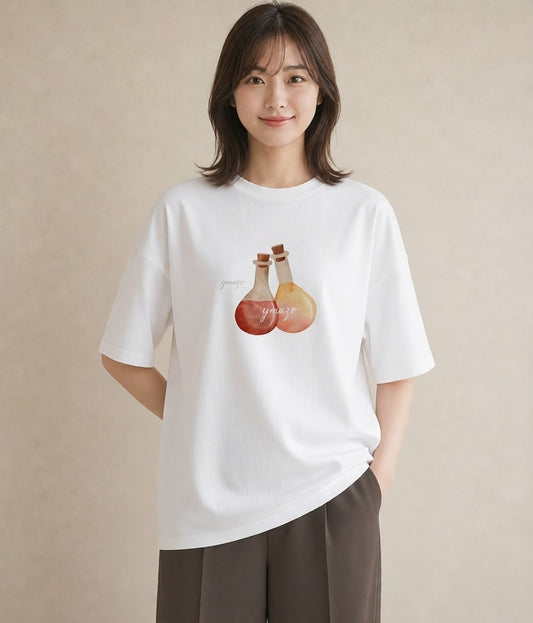 プリントTシャツ レディース はちみつ 食べ物 フード イラスト フェミニン 女性向けギフト 散歩 白T YMAZO