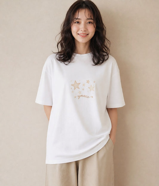 Tシャツ レディース 乙女座 星空 宇宙 イラスト ゆるコーデ 春コーデ 姉妹 白T YMAZO