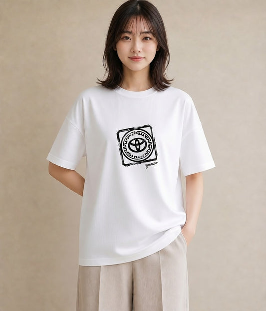 Tシャツ レディース 旅 トラベル スタンプ イラスト ラフカジュアル 20代 カジュアルコーデ 白T YMAZO