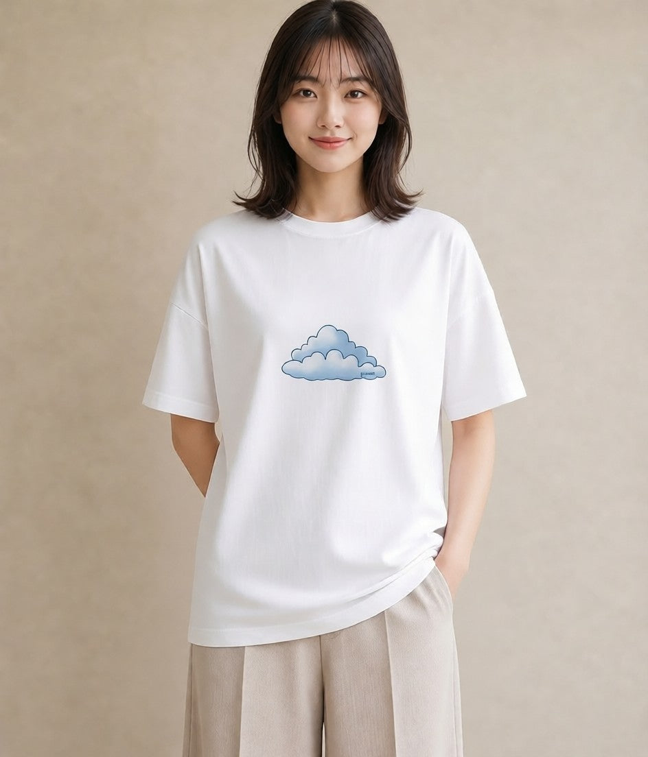 半袖Tシャツ レディース 虹 星空 宇宙 イラスト ガーリー ギフト 母の日 白T YMAZO