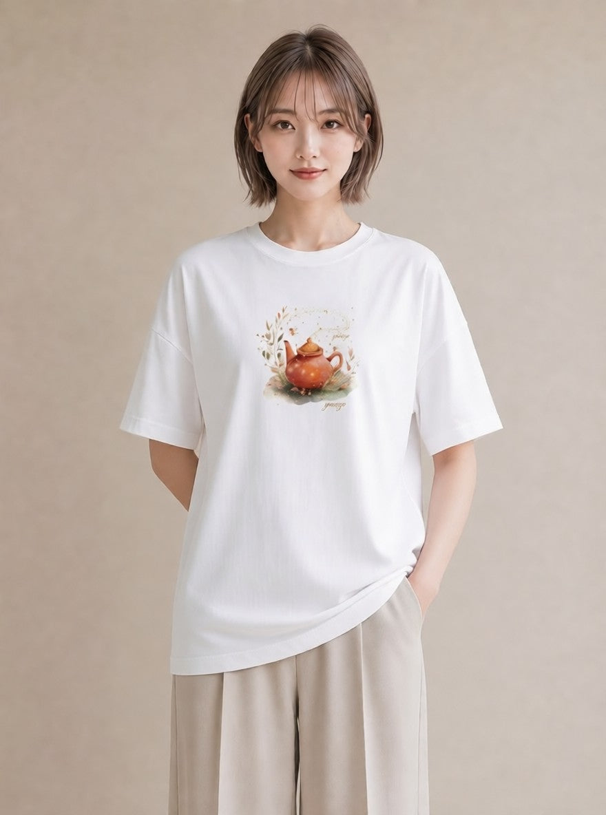 グラフィックTシャツ レディース 抹茶 食べ物 フード イラスト フェミニン ギフト 母の日 白T YMAZO
