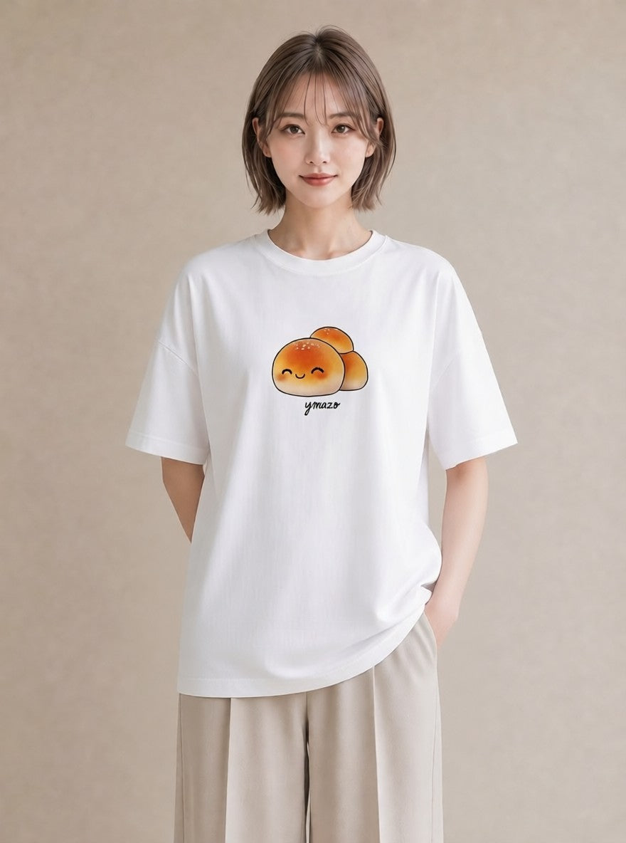 プリントTシャツ レディース ドーナツ 食べ物 フード イラスト シック ルームウェア ギフト 白T YMAZO