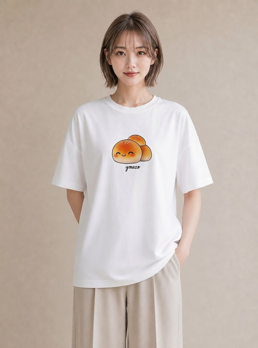 プリントTシャツ レディース ドーナツ 食べ物 フード イラスト シック ルームウェア ギフト 白T YMAZO
