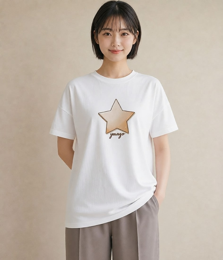 グラフィックTシャツ レディース 天の川 星空 宇宙 イラスト おしゃれギフト 社会人 白T YMAZO