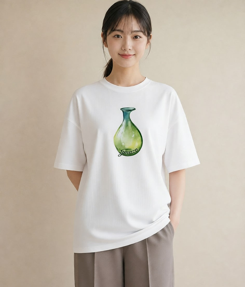 グラフィックTシャツ レディース ミルク 食べ物 フード イラスト シック 在宅 公園 白T YMAZO