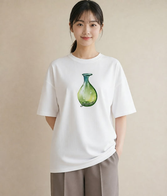 グラフィックTシャツ レディース ミルク 食べ物 フード イラスト シック 在宅 公園 白T YMAZO