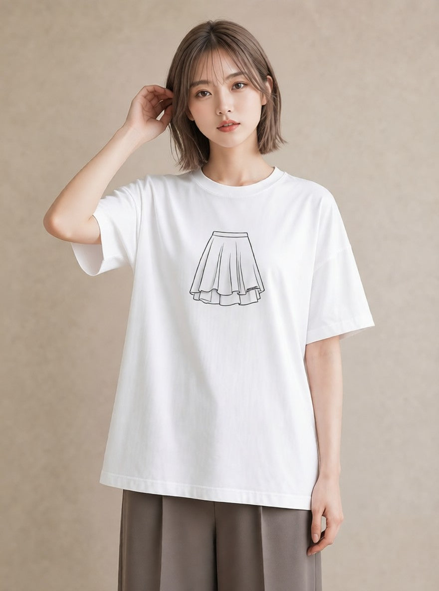 半袖Tシャツ レディース バレエシューズ バレエ トウシューズ ナチュラル アンティーク イラスト 送別ギフト 通勤 白T YMAZO