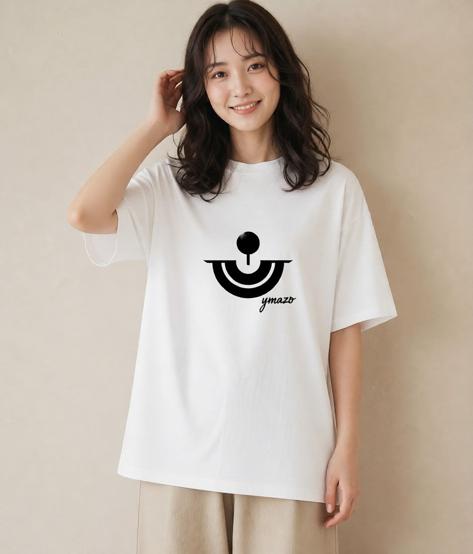 Tシャツ レディース パールピアス アクセサリー ナチュラル アンティーク イラスト ニュアンス 綿100 デート 白T YMAZO