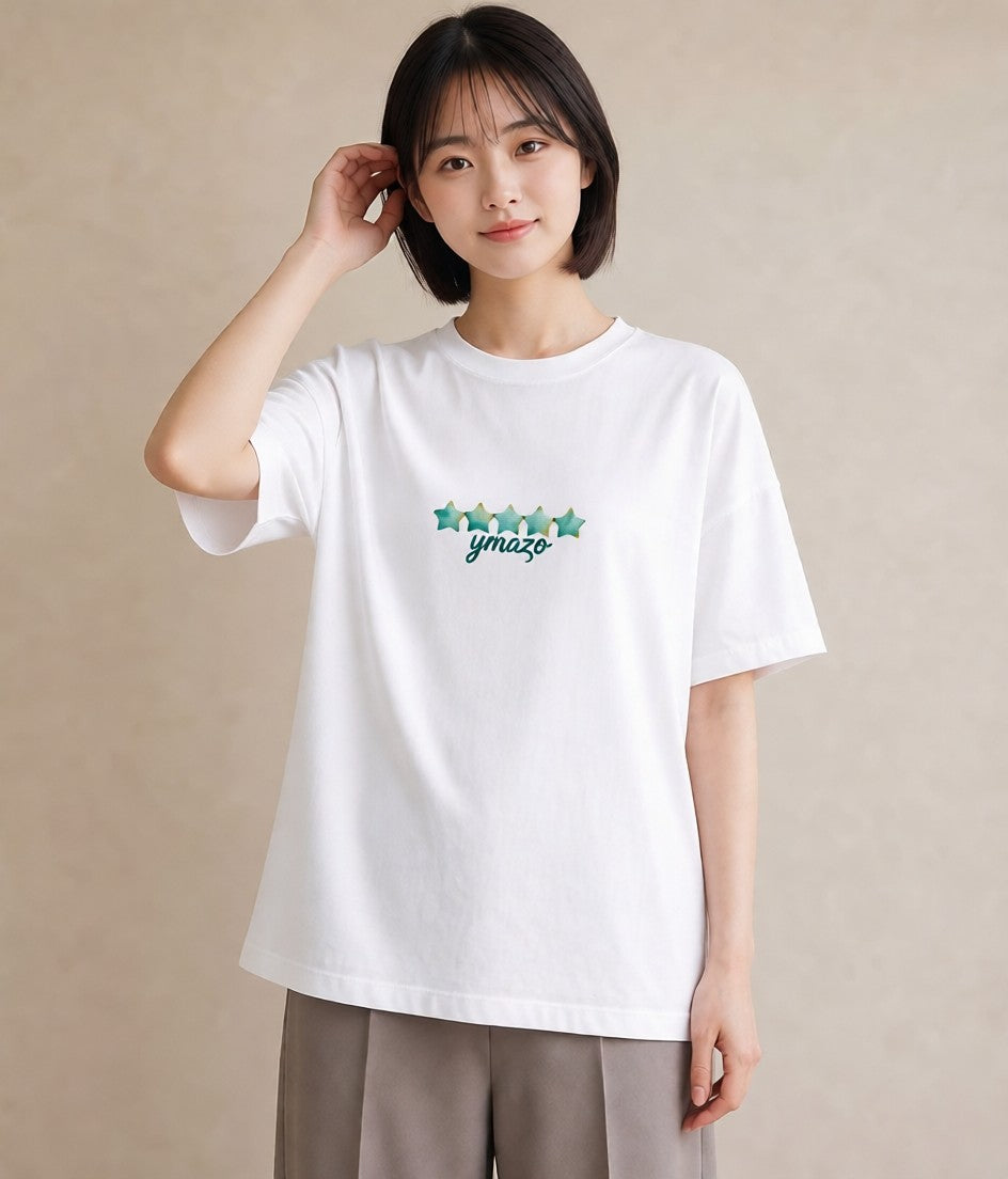 半袖Tシャツ レディース 天の川 星空 宇宙 イラスト ポップ 旅行 母娘コーデ 白T YMAZO