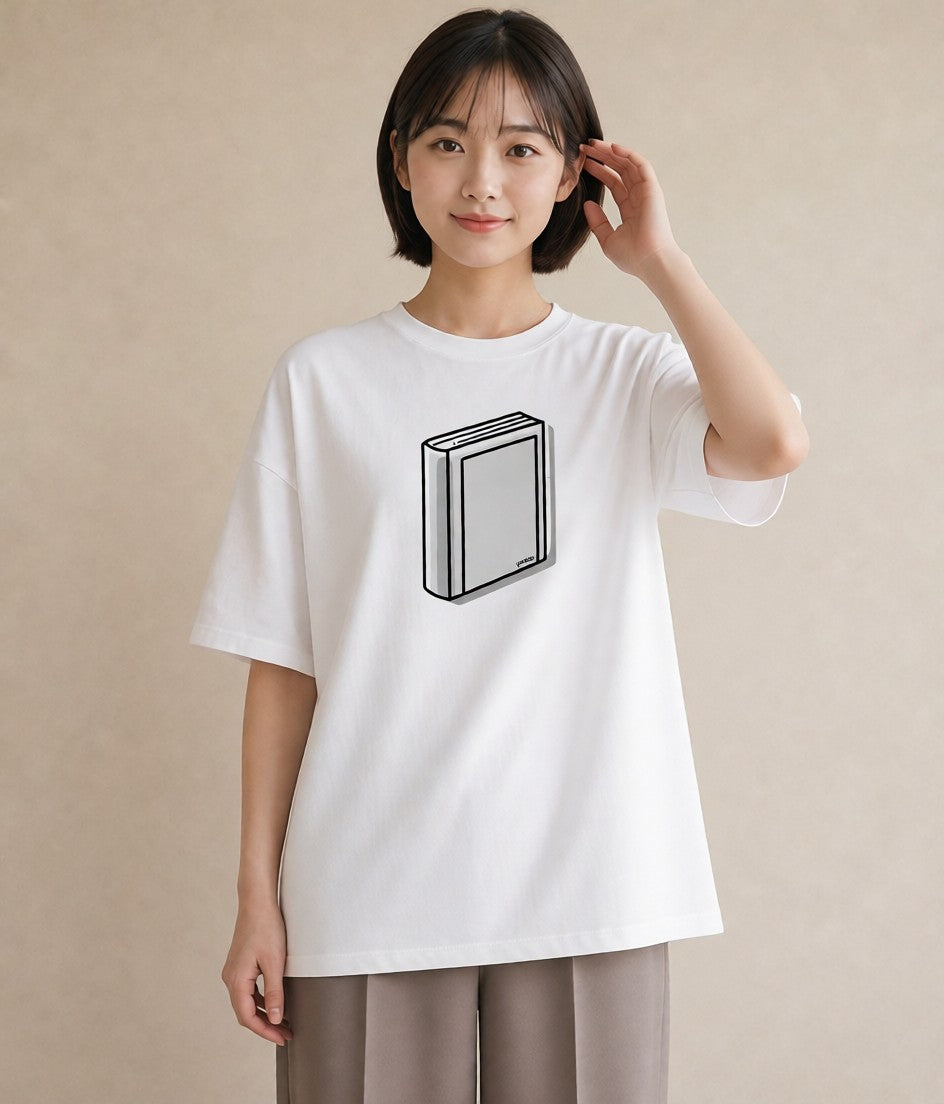 Tシャツ レディース 本 読書 ブック イラスト 休日コーデ ギフト 母の日 白T YMAZO