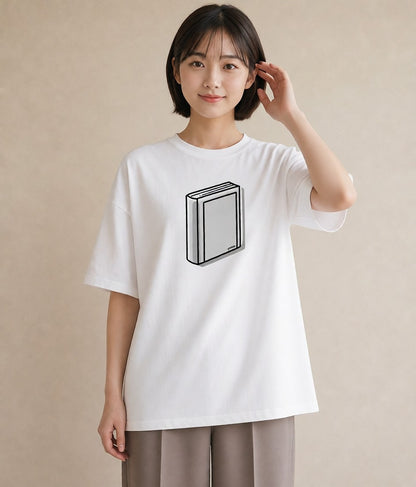 Tシャツ レディース 本 読書 ブック イラスト 休日コーデ ギフト 母の日 白T YMAZO