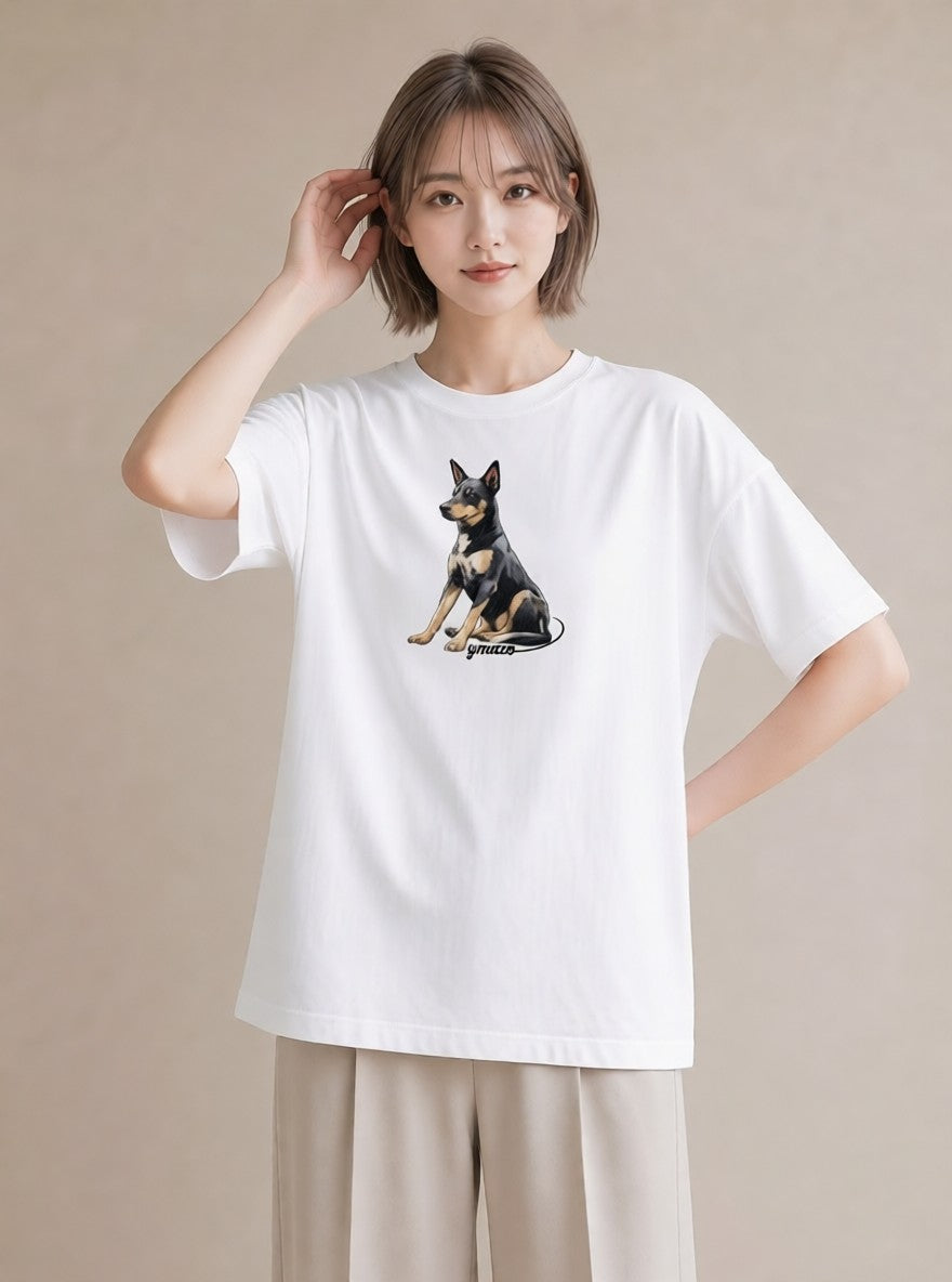 Tシャツ レディース 保護犬 犬 いぬ イラスト 抜け感 デイリーウェア 休日 白T YMAZO