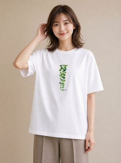 半袖Tシャツ レディース ユーカリ 植物 ボタニカル イラスト ゆるかわ 20代 カジュアルコーデ 白T YMAZO