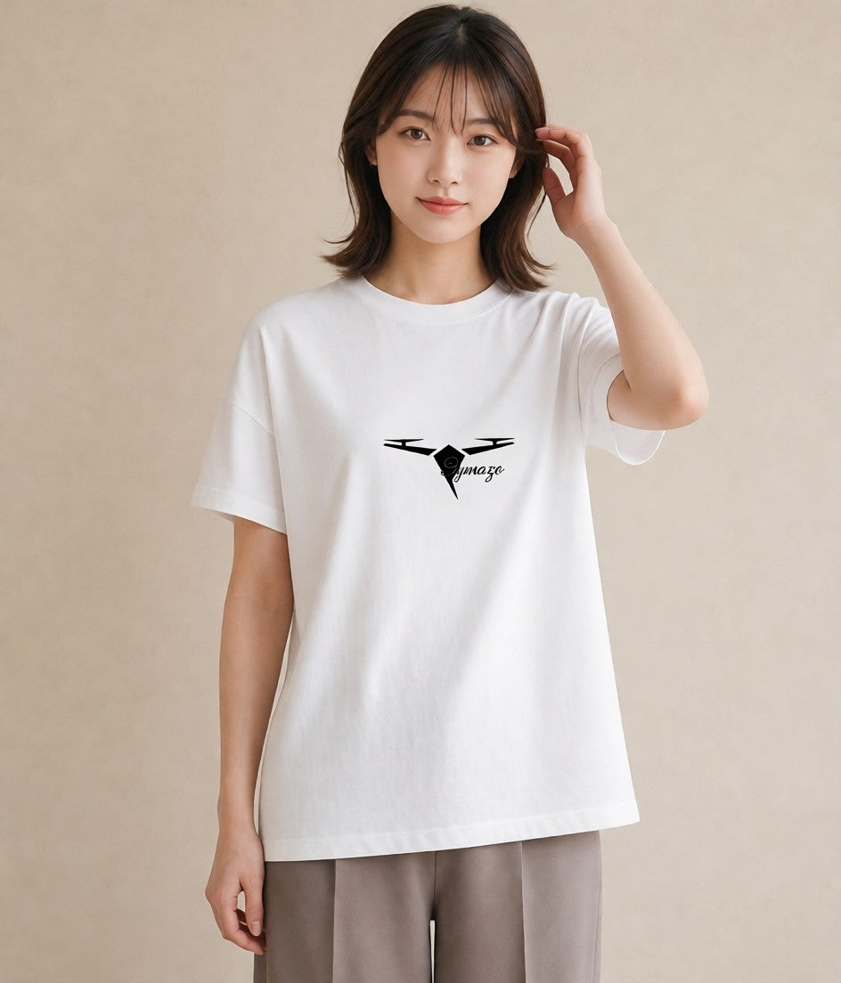 グラフィックTシャツ レディース 折り鶴 折り紙 ナチュラル アンティーク イラスト ラフカジュアル 旅行 母娘コーデ 白T YMAZO