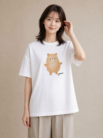 半袖Tシャツ レディース コアラ 動物 アニマル イラスト シンプル レイヤード 友達ギフト 白T YMAZO