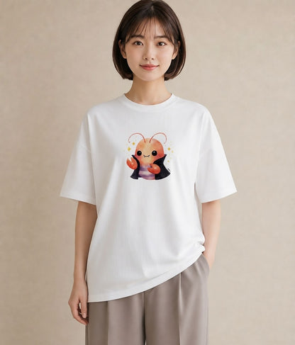 グラフィックTシャツ レディース ウーパールーパー ペット 動物 イラスト 淡色 綿100 デート 白T YMAZO