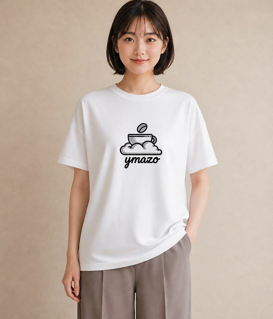 プリントTシャツ レディース コーヒー カフェ 珈琲 イラスト ヴィンテージ風 ホワイトデー 春服 白T YMAZO