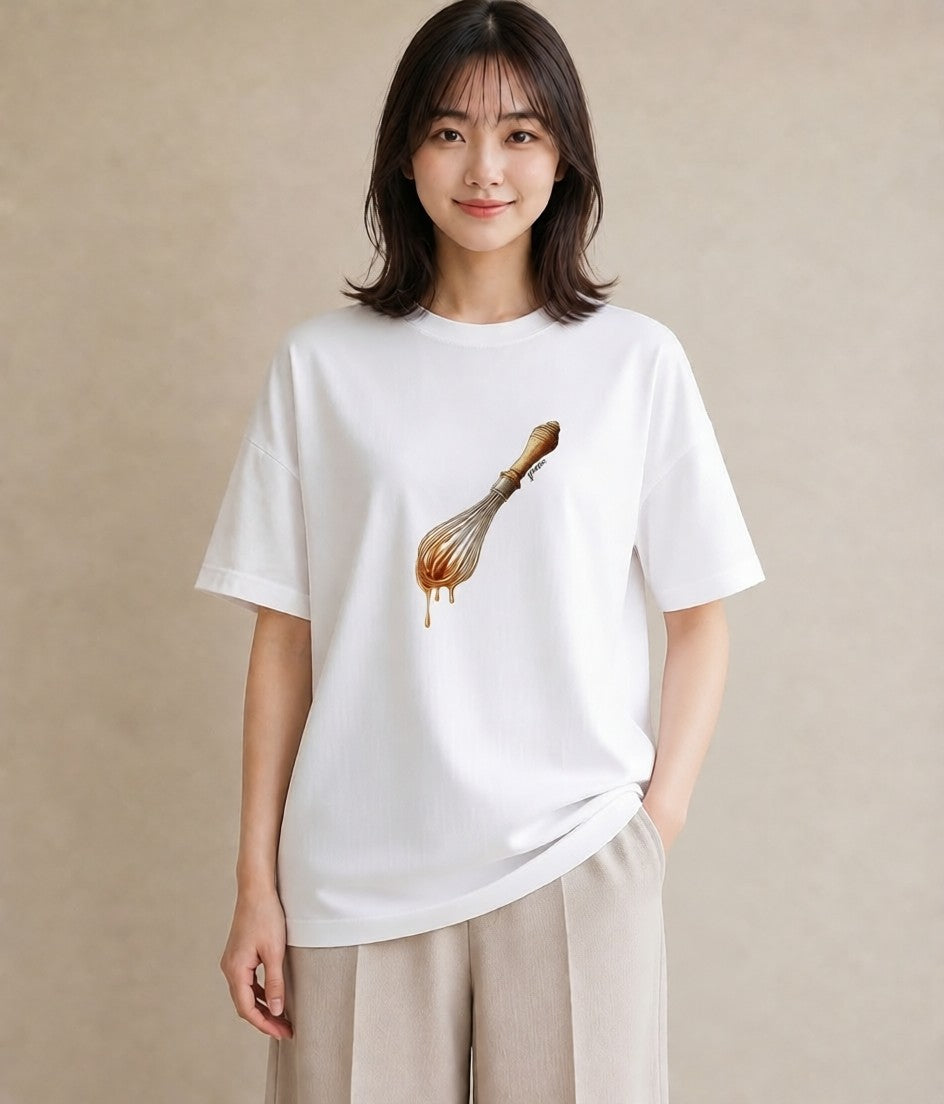 プリントTシャツ レディース はちみつ 食べ物 フード イラスト 旅行コーデ 親子 20代 白T YMAZO