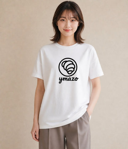 半袖Tシャツ レディース カフェ カフェロゴ ロゴ イラスト ミニマル ルームウェア ギフト 白T YMAZO