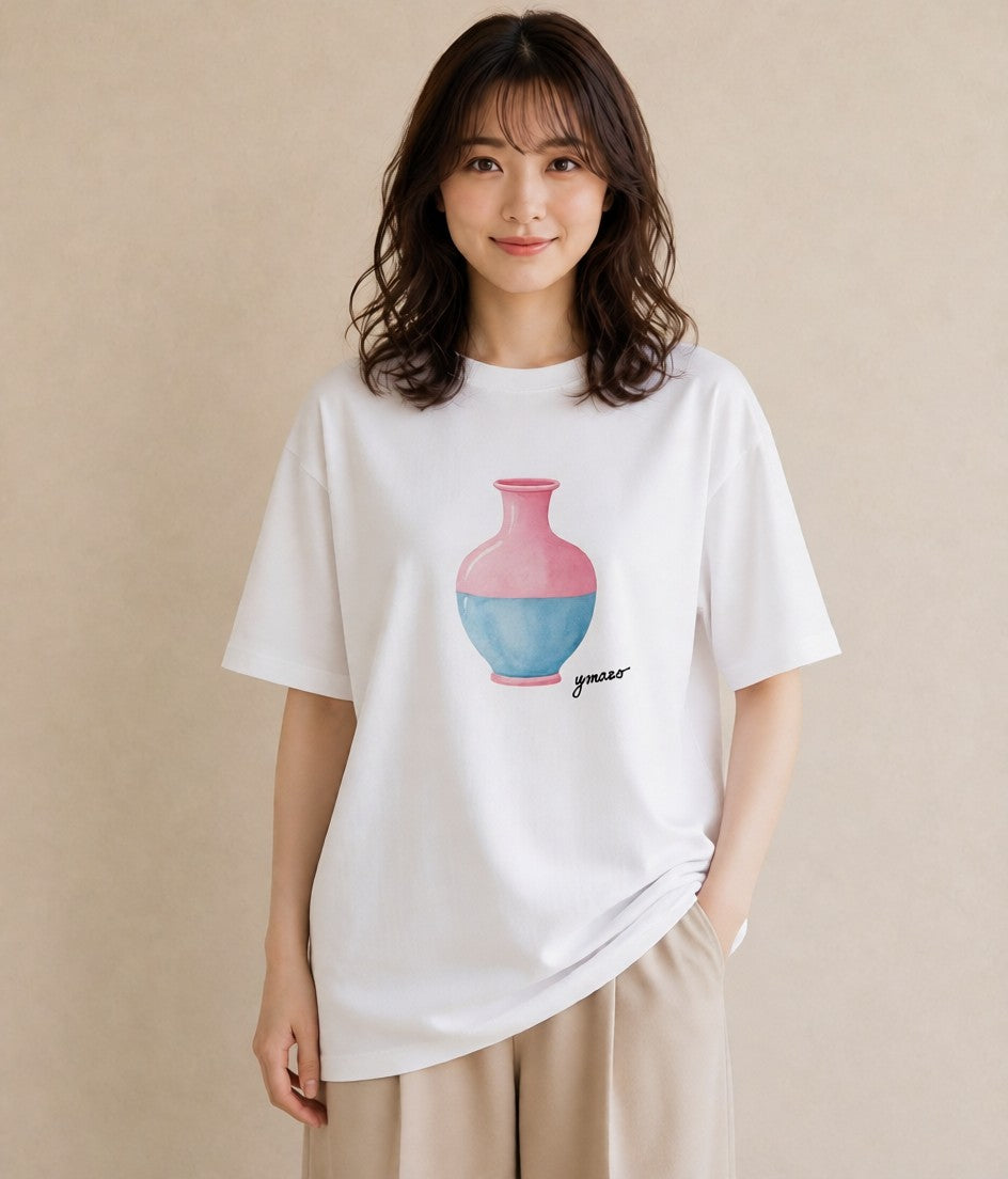 Tシャツ レディース ミルク 食べ物 フード イラスト きれいめ 母の日 ビーチ 白T YMAZO