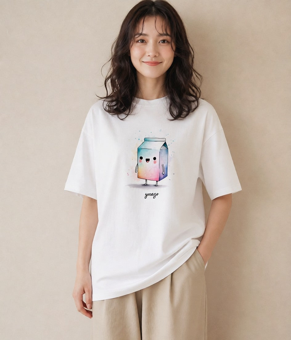 プリントTシャツ レディース クリームソーダ 食べ物 フード イラスト 抜け感 20代 カジュアルコーデ 白T YMAZO