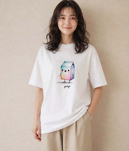 プリントTシャツ レディース クリームソーダ 食べ物 フード イラスト 抜け感 20代 カジュアルコーデ 白T YMAZO