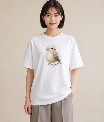 グラフィックTシャツ レディース フクロウ 動物 アニマル イラスト ゆるかわ ビーチ デイリーウェア 白T YMAZO