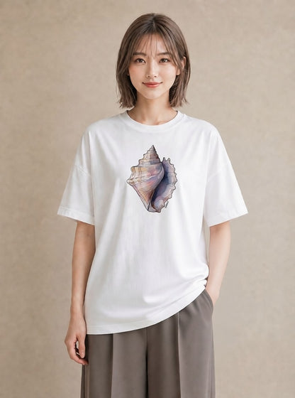 デザインTシャツ レディース かたつむり 昆虫 虫 イラスト ユニーク 通学 誕生日プレゼント 白T YMAZO