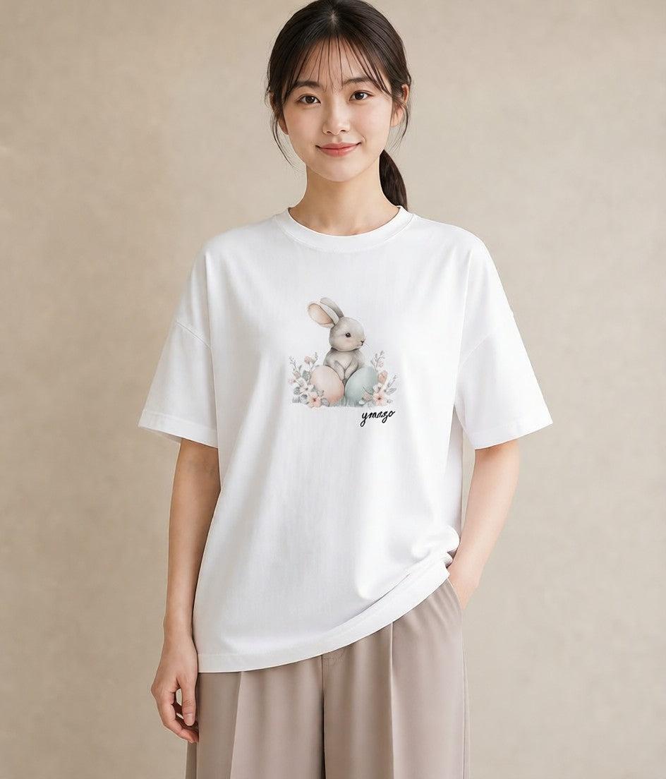 デザインTシャツ レディース ホーランドロップ ペット 動物 イラスト 休日コーデ お揃い 親子 白T YMAZO