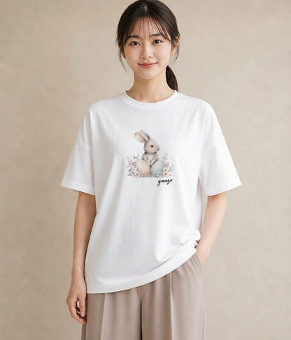 デザインTシャツ レディース ホーランドロップ ペット 動物 イラスト 休日コーデ お揃い 親子 白T YMAZO