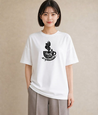 Tシャツ レディース 本 読書 ブック イラスト お揃い 親子 白T YMAZO