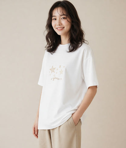 Tシャツ レディース 乙女座 星空 宇宙 イラスト ゆるコーデ 春コーデ 姉妹 白T YMAZO