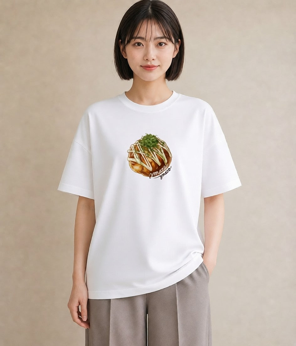 グラフィックTシャツ レディース ベーグル 食べ物 フード イラスト 線画 女子会 お揃い 白T YMAZO