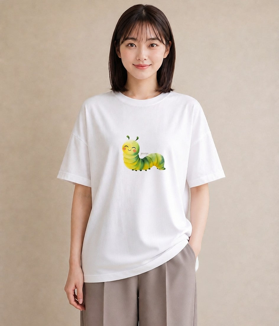 Tシャツ レディース ホタル 昆虫 虫 イラスト 休日コーデ ギフト 母の日 白T YMAZO