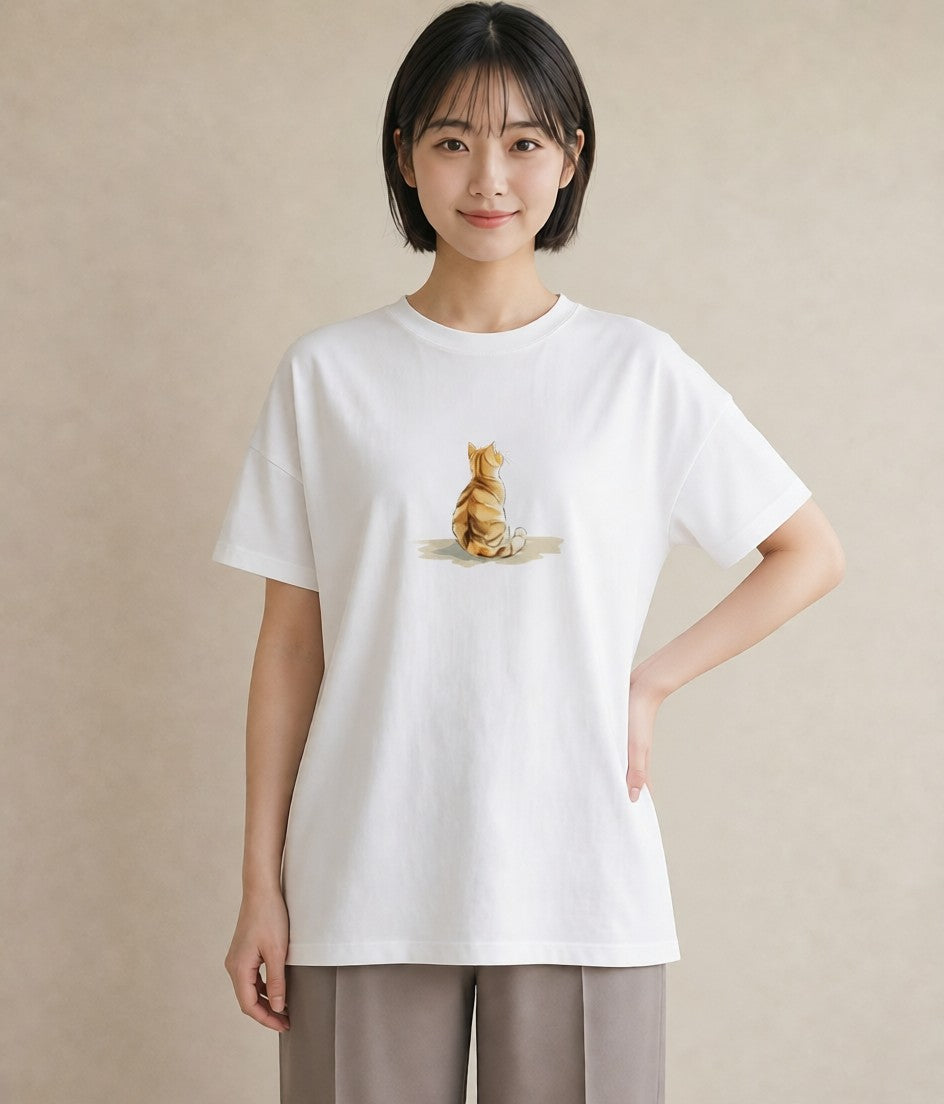 グラフィックTシャツ レディース ラグドール 猫 ねこ イラスト ポップ カジュアルコーデ 買い物 白T YMAZO