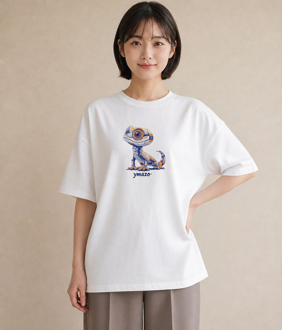 グラフィックTシャツ レディース レオパ ペット 動物 イラスト 旅行コーデ 綿100 デート 白T YMAZO