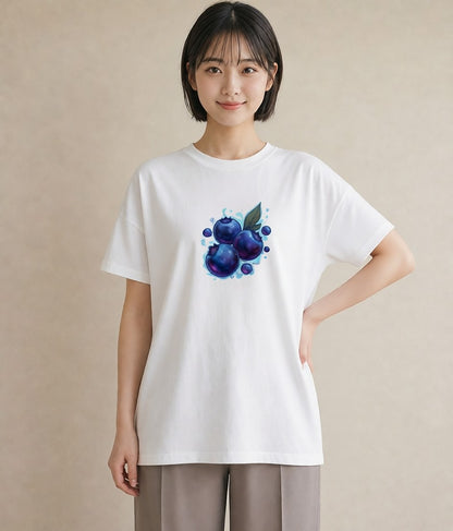 デザインTシャツ レディース 木の実 植物 ボタニカル イラスト シック クリスマス 旅行 白T YMAZO